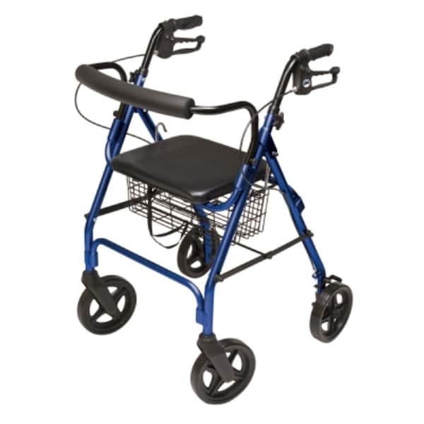 Nutrione Lumex Walkabout Four-Wheel Contour Deluxe Rollator, Blue NU2974282 - main